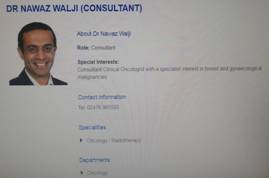 肿瘤中心Dr Nawaz Walji